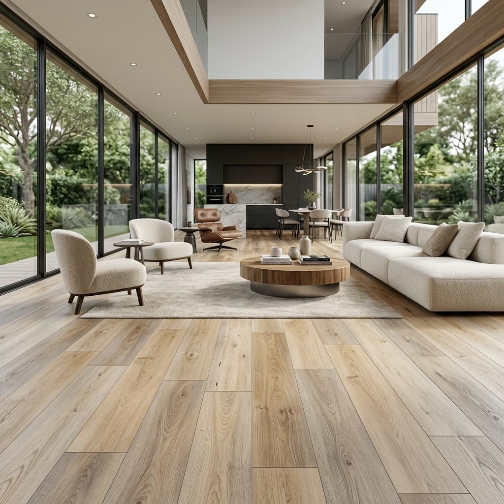 Flooring store Winnipeg — Hi Land Interiors showroom featuring premium SPC vinyl flooring